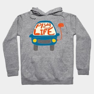 Plug Life Colorful Electric Car Graphic Hoodie